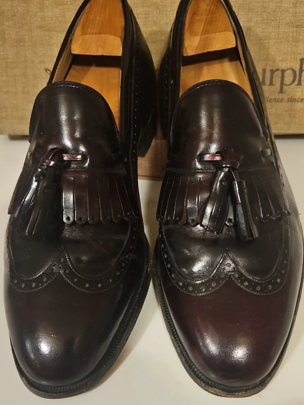 Johnston & Murphy Men’s Tassel Loafers in Dark Brown Leather